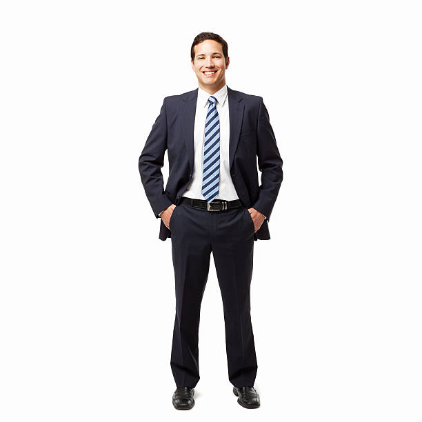 istock Confident Businessman Standing - Isolated 184108955