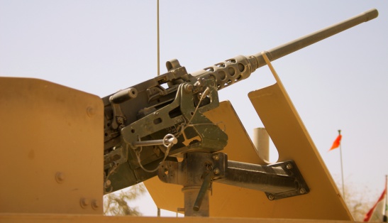 Detail of HMMWV Cupola-mounted .50 cal machinegun.