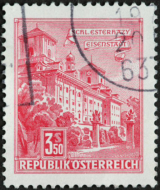 istock Eisenstadt, Austria on an old postage stamp 184109170