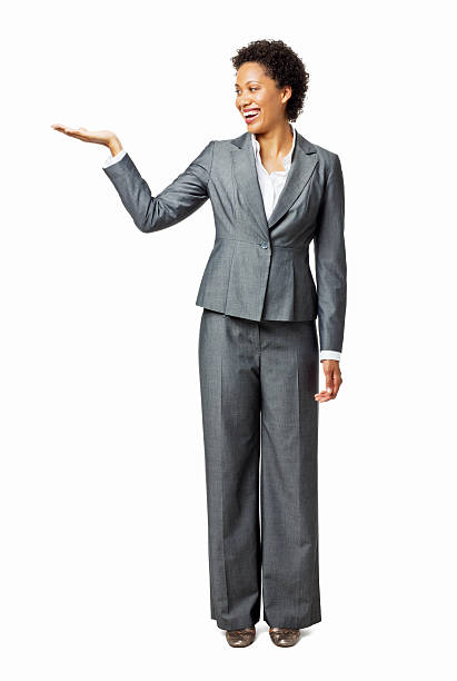 istock Businesswoman Presenting to the Side - Isolated 184109638