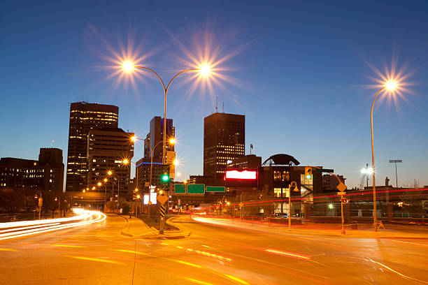 winnipeg manitoba - canada main street manitoba winnipeg foto e immagini stock