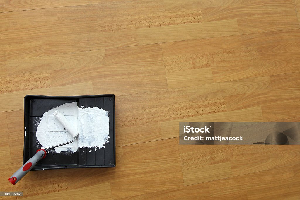 Rodillo de pintura - Foto de stock de Blanco - Color libre de derechos