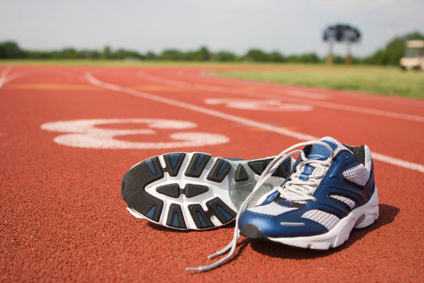 istock Running Shoes on Track III 184110298