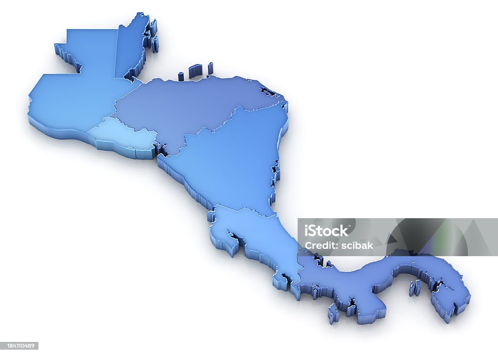 Mapa da América Central - Foto de stock de Mapa royalty-free