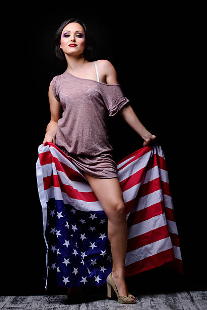 istock woman american flag 184110608