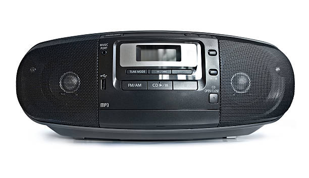 CD player "Portable CD player with FM tuner, cassette compartment and USB" cd player stock pictures, royalty-free photos & images