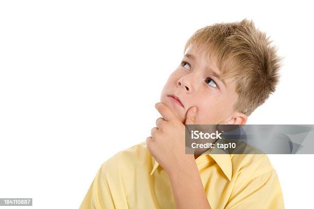 Thinking Child Stock Photo - Download Image Now - Beautiful People, Boys, Child