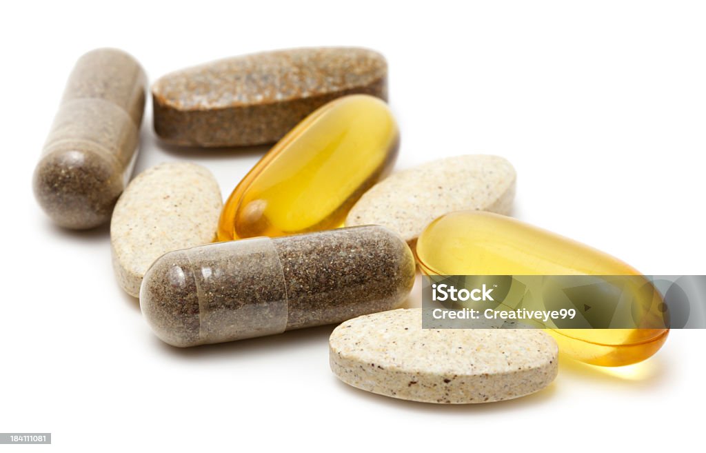 Integratori di vitamine - Foto stock royalty-free di Vitamina