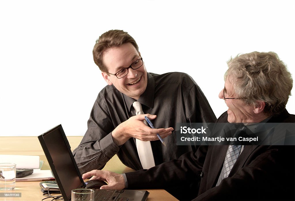 Happy Meeting Two guys having a funny meeting... Office Stock Photo