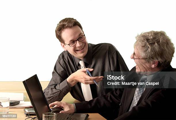 Happy Meeting Stock Photo - Download Image Now - Office, Desk, White Background