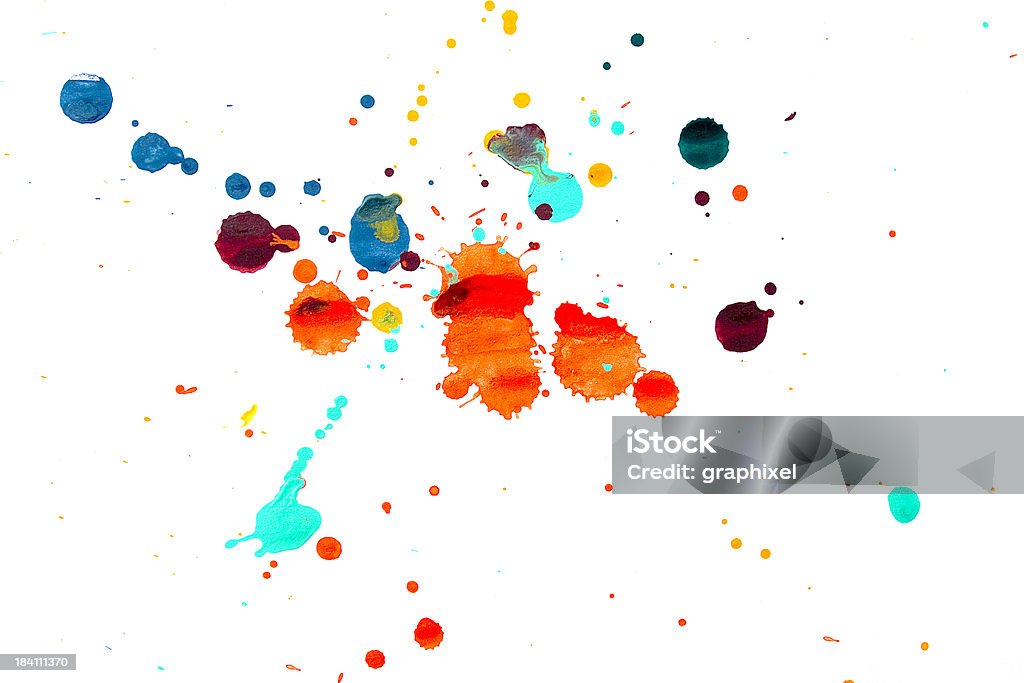 Salpicos de tinta colorida - Royalty-free Abstrato Foto de stock