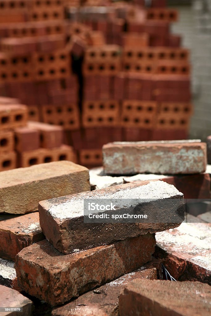 Stacks of Bricks A stack of bricks, bricks are used to build stuff.  Shallow focus on front brick. Blue-collar Worker Stock Photo