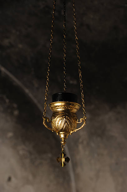istock Oil Lamp in Orthodox Church 184111576