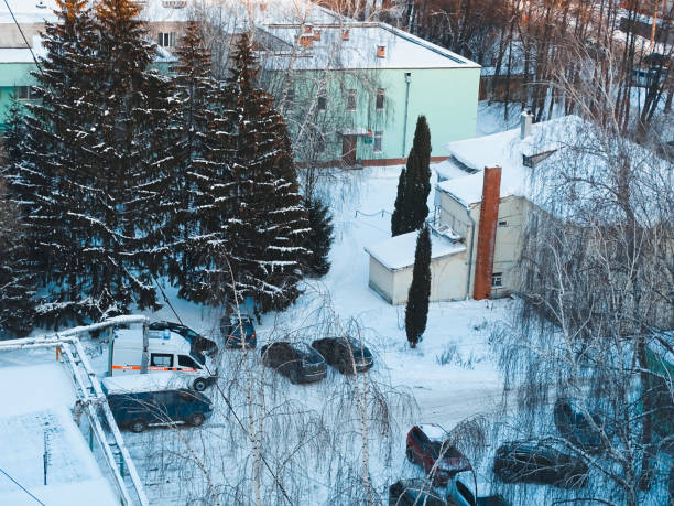 istock Street view from above facade building transport 1841116276