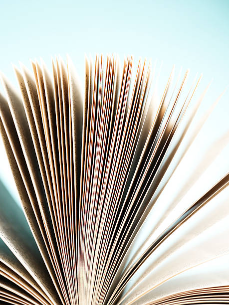 istock Close up book pages on blue 184111766