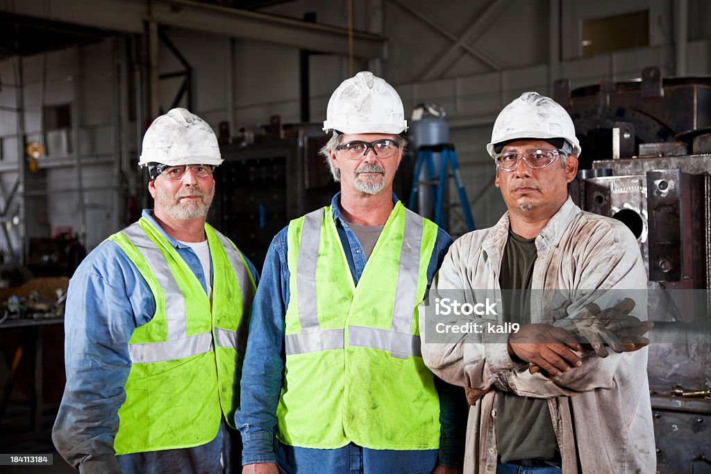 Trabalhadores de Fábrica - Royalty-free Fila - Arranjo Foto de stock