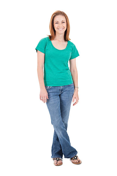 istock Pretty Young Woman Standing with White Background 184113472