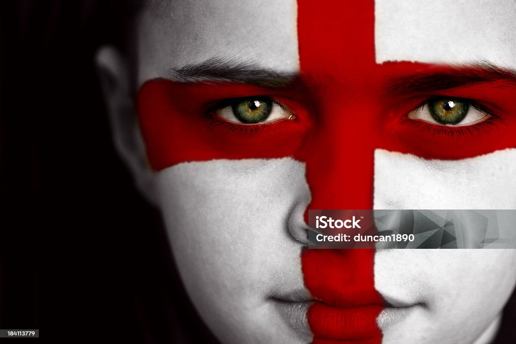 Ventilador de fútbol de inglaterra - Foto de stock de Bandera inglesa libre de derechos