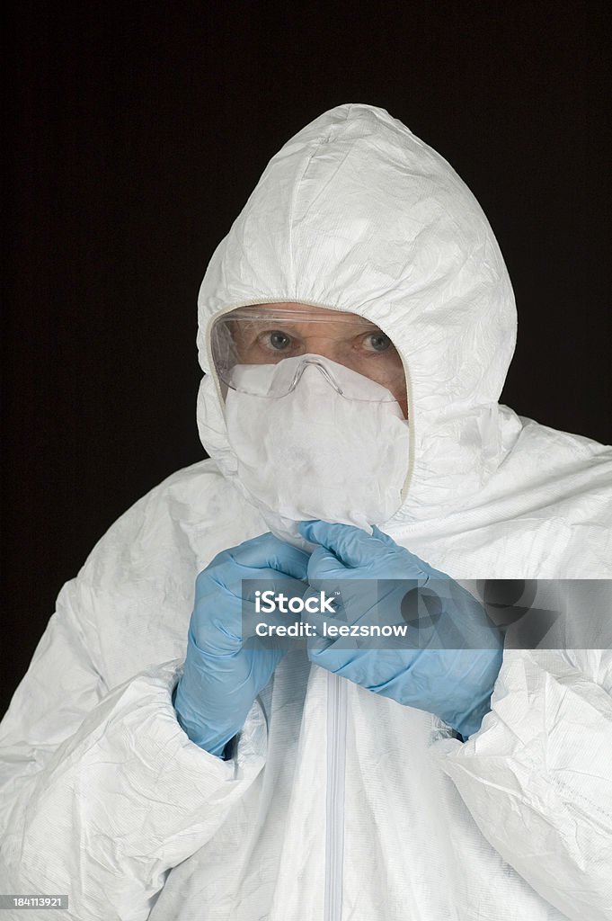 Tuta Hazmat Preparazione - Foto stock royalty-free di Adulto