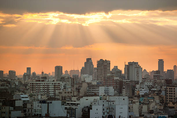 istock Argentina Buenos Aires skyline with dramatic sky 184114794