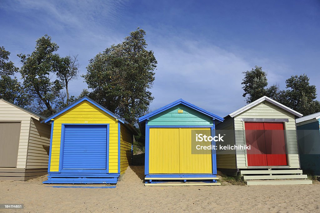 Praia colorida huts na Península de Mornington em Vitória, - Royalty-free Abstrato Foto de stock