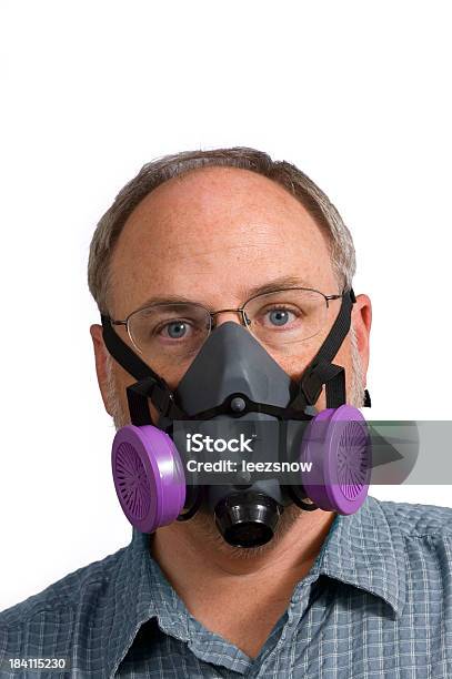 Man Wearing Respiratory Mask Stock Photo - Download Image Now - Accidents and Disasters, Adult, Breathing Exercise