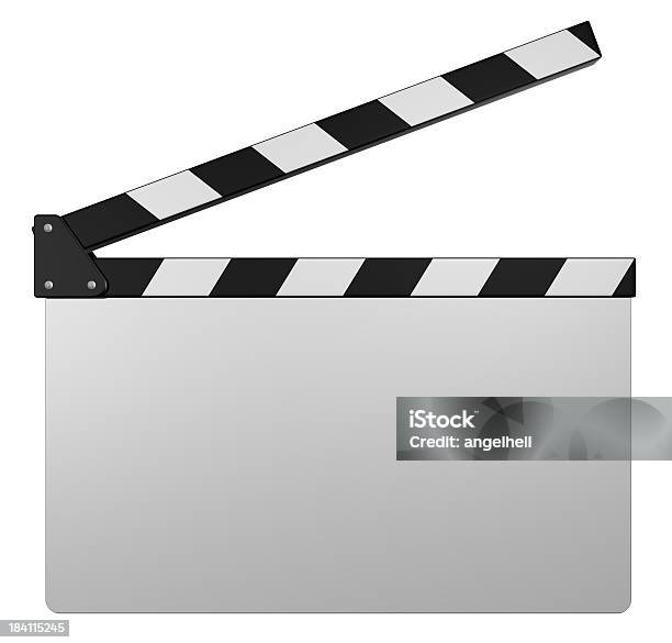 Weiße Filmklappe Stockfoto und mehr Bilder von Aktivitäten und Sport - Aktivitäten und Sport, Bewegung, Clipping Path