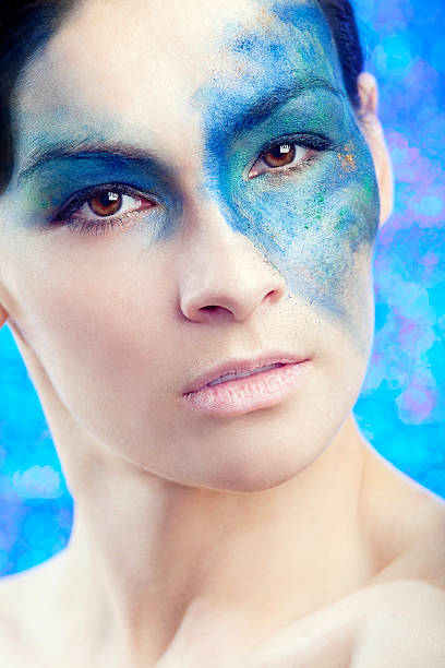 istock Woman with Blue Eye makeup 184115691