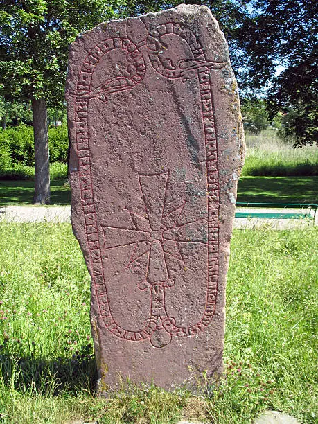 Runestone near the castle of Gripsholm in Sweden.