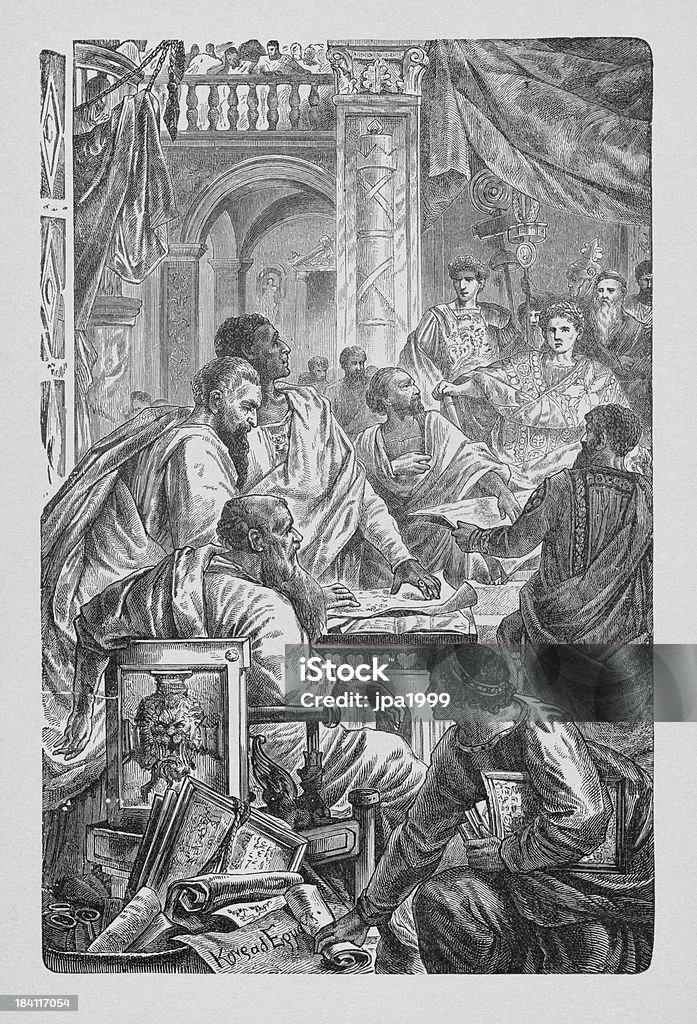 Совет Nicea экуменизма - Стоковые иллюстрации Социальное жильё роялти-фри