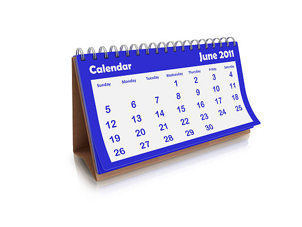 istock Small desk calendar - June 2011 184117117