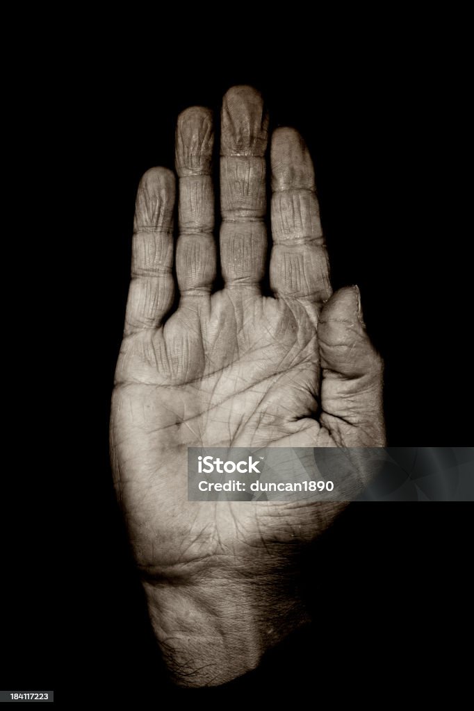 Mano - Foto stock royalty-free di Gesto di stop