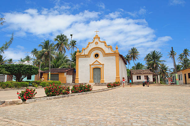 Church in small village near the Beach (Brazil) Small church of a fisherman's village, 50 feet away from the beach. (Maceio - Brazil) maceio photos stock pictures, royalty-free photos & images