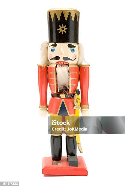 Vintage Red Nutcracker Soldier Stock Photo - Download Image Now - Nutcracker, Christmas, Toy