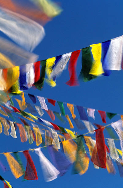 istock Nepal, Kathmandu, Boudhanath Temple, prayer flags. 184117480