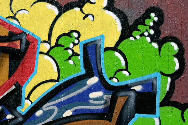 istock Yellow green blue graffiti detail 184117500
