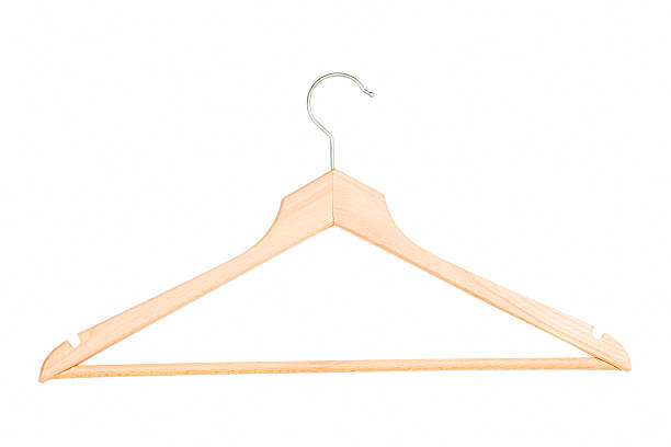 istock Wooden hanger isolated on white background 184117533