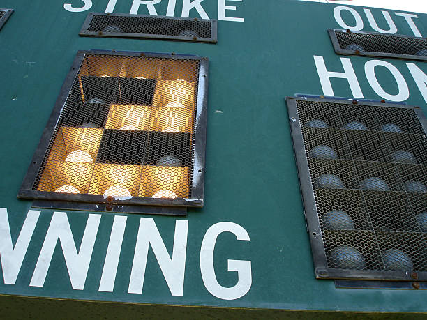 segunda entrada - scoreboard baseballs baseball sport - fotografias e filmes do acervo