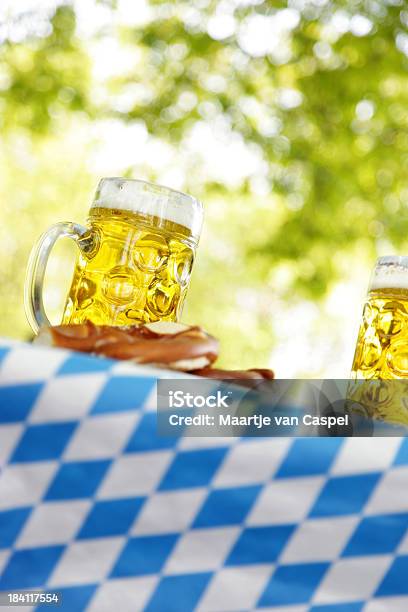 Bier Auf Einem Bayerischen Tisch Stockfoto und mehr Bilder von Blau - Blau, Deutsche Kultur, Deutschland