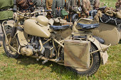 WW II German old motorcycle BMW R75