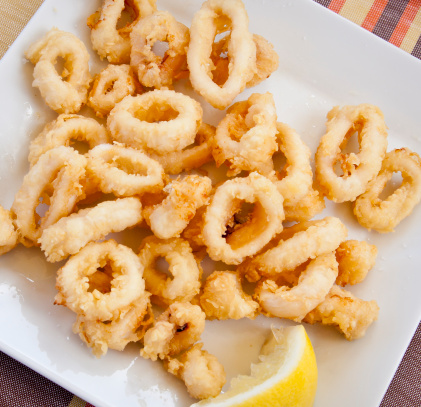 close-up of a plate of calamari  in typical Andalusian styleMore like this