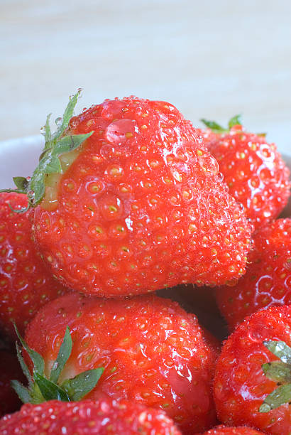 Beautiful strawberries stock photo