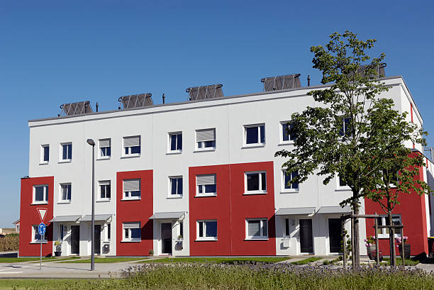 istock New white and red apartment house 184117980