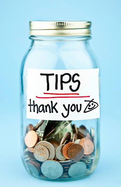 チップ瓶入り - tip jar finance thank you ストックフォトと画像