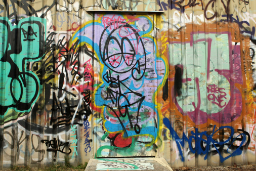 Graffiti on a door in Sydney