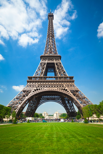 The Eiffel Tower is a wrought-iron lattice tower on the Champ de Mars in Paris, France. It is named after the engineer Gustave Eiffel, whose company designed and built the tower.