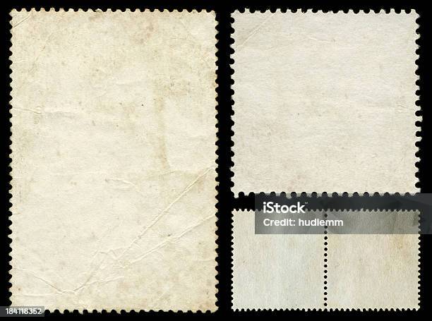 Blank Postage Stamp Textured Background Isolated Stock Photo - Download Image Now - Postage Stamp, Retro Style, Old-fashioned