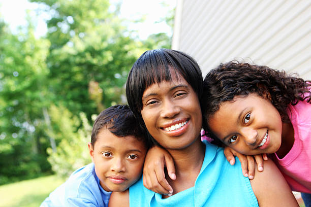 istock Mother with her kids 184118412