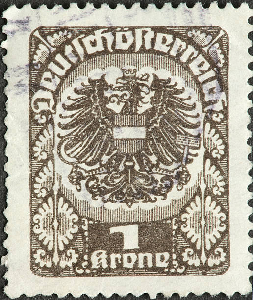 istock very old Austrian posgtage stamp 184118725