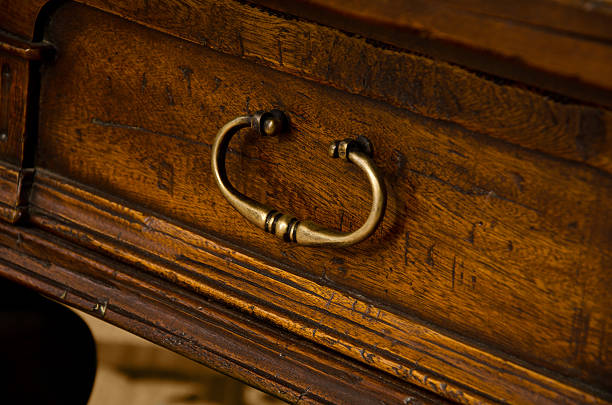 istock Close up of desk drawer with handle 184118849